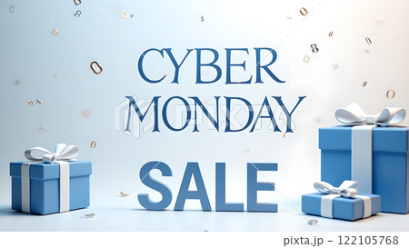 Cyber Monday Sale blue background Cyber Monday Sale blue background 122105768