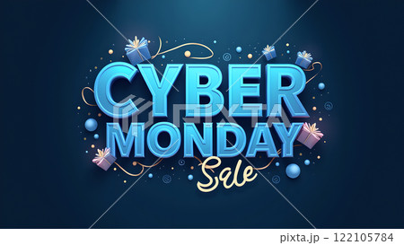 Cyber Monday Sale blue background Cyber Monday Sale blue background 122105784