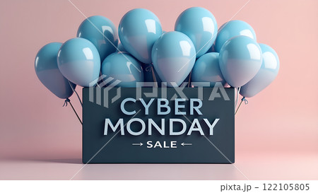 Cyber Monday Sale blue background Cyber Monday Sale blue background 122105805