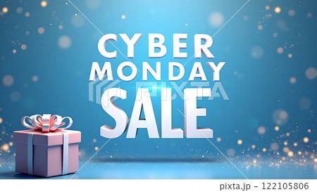 Cyber Monday Sale blue background Cyber Monday Sale blue background 122105806