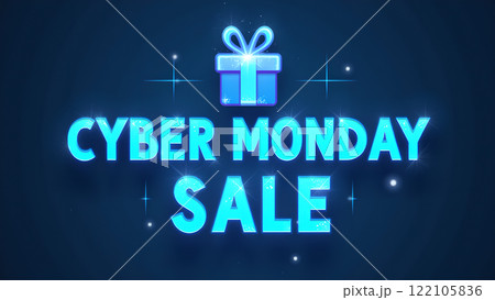 Cyber Monday Sale blue background 122105836