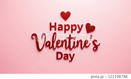 happy valentine day love pink background 122106786