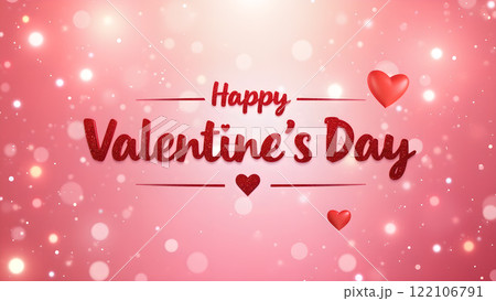 happy valentine day love pink background 122106791