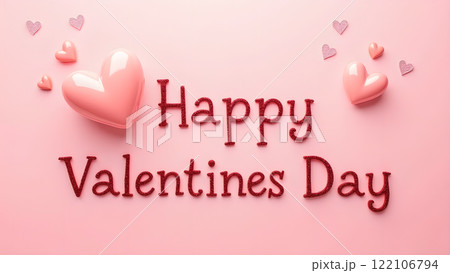 happy valentine day love pink background 122106794