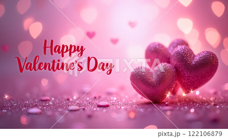 happy valentine day love pink background 122106879