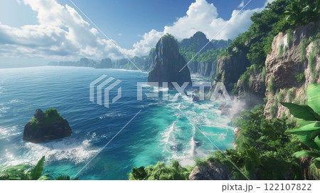 展望台から見た断崖絶壁 展望台から見た断崖絶壁 122107822