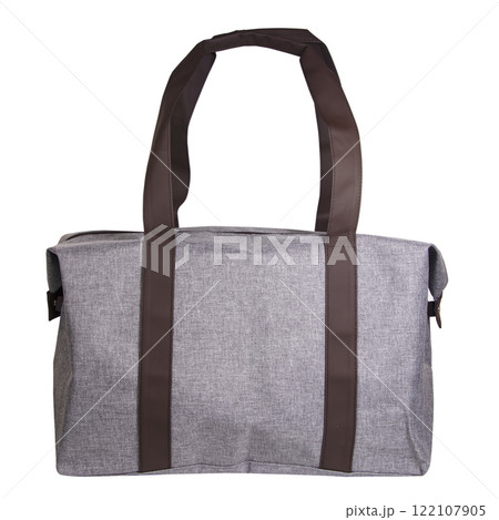Travel gray bag casual isolated on the white background Travel gray bag casual isolated on the white background 122107905