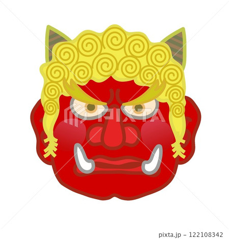 赤鬼の顔のイラスト 122108342