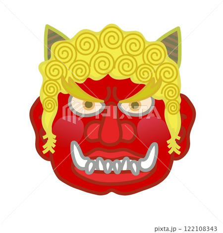赤鬼の顔のイラスト 122108343