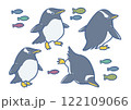 ジェンツーペンギンのポーズセット 122109066
