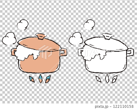 A pot of overflowing water drawn with a pen 122110158