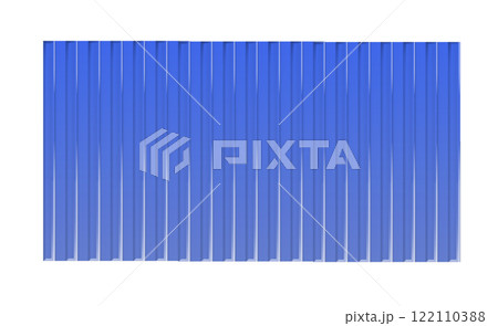 Galvanized iron for fences, walls, roofs. House remodel corrugated metal roof siding, profiled sheeting. Vector 122110388