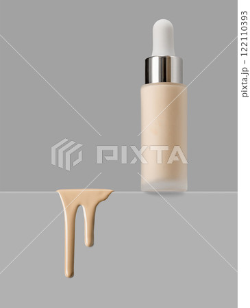 Stylish and Elegant Liquid Foundation Bottle Designed with a Drip Effect for Perfect Use 122110393