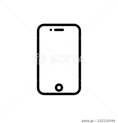 Minimalist Line Icon of a Smartphone 122110544
