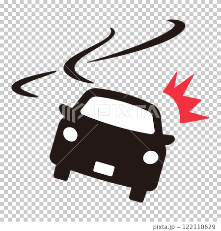 汽車打滑的簡單圖標 122110629