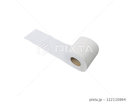 Tissue paper or toilet paper in roll is isolated on white background Tissue paper or toilet paper in roll is isolated on white background 122110864