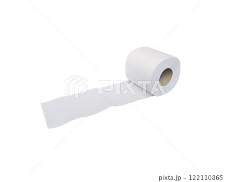 Tissue paper or toilet paper in roll is isolated on white background Tissue paper or toilet paper in roll is isolated on white background 122110865