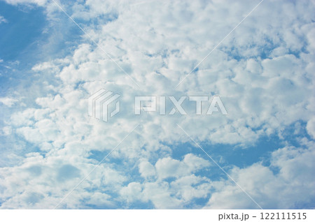 Cumulus cotton clouds and blue sky 122111515