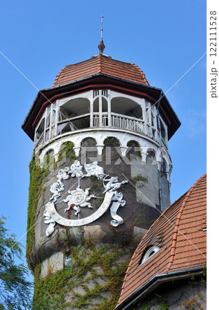 The water tower is an architectural monument in the city of Svetlogorsk The water tower is an architectural monument in the city of Svetlogorsk 122111528