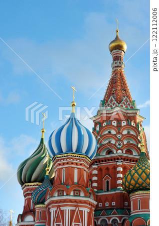domes of St. Basil's Cathedral on Red Square in Moscow 122112006