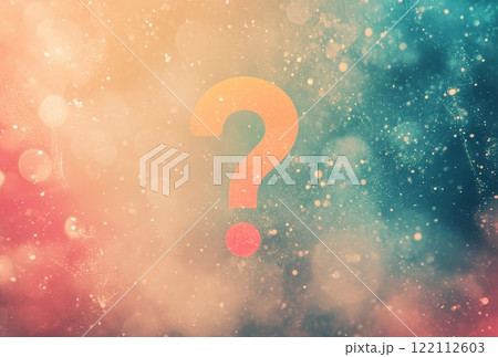 Question mark against vibrant light multicolored background. 122112603