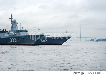 warships in the bay of Vladivostok warships in the bay of Vladivostok 122113018