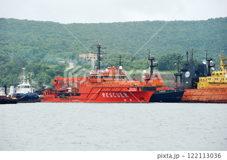 ships at the Russian Island pier in Vladivostok ships at the Russian Island pier in Vladivostok 122113036