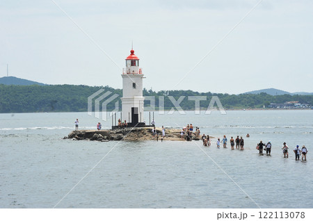 view of the Tokarevskaya Koshka lighthouse in Vladivostok view of the Tokarevskaya Koshka lighthouse in Vladivostok 122113078