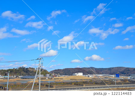 石巻湾岸の市街（宮城県石巻市） 122114483