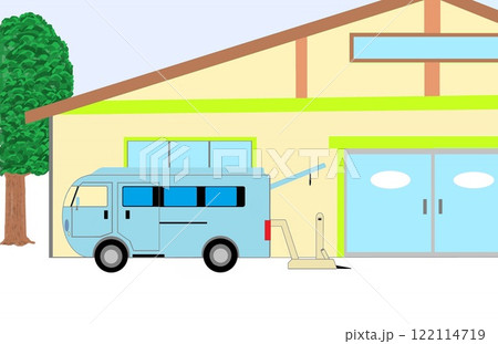 デイサービスの送迎車 122114719