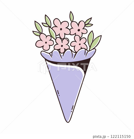 bouquet in vase. Spring illustration for design of postcards. bouquet in vase. Spring illustration for design of postcards. 122115150