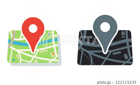 地図アプリのようなイメージ素材 地図アプリのようなイメージ素材 122115235