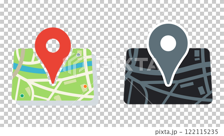 地図アプリのようなイメージ素材 地図アプリのようなイメージ素材 122115235