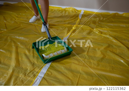 Home Renovation The Entire Painting Process Unfolding in Action Step by Step Demonstrations 122115362