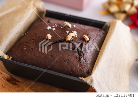 バレンタインの贈り物 手作りブラウニー バレンタインの贈り物 手作りブラウニー 122115401