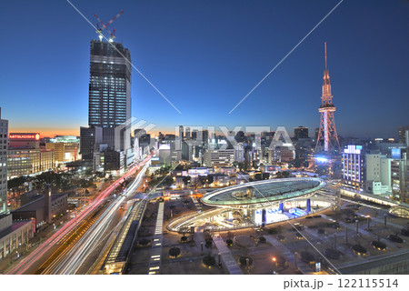 《愛知県》名古屋都市風景 栄の夜景 《愛知県》名古屋都市風景 栄の夜景 122115514