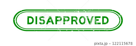 Grunge green disapproved word rubber seal stamp on white background Grunge green disapproved word rubber seal stamp on white background 122115678