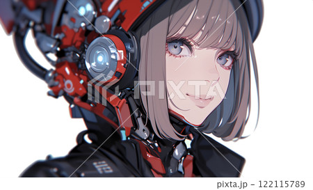 サイボーグ美少女のアニメイラスト 122115789