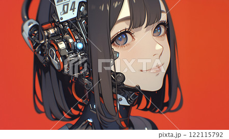 サイボーグ美少女のアニメイラスト サイボーグ美少女のアニメイラスト 122115792