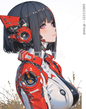 サイボーグ美少女のアニメイラスト 122115805