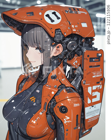 サイボーグ美少女のアニメイラスト 122115806