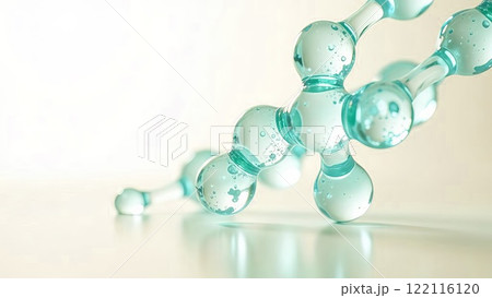 Cosmetics blue serum liquid bubbles liquid bubbles abstract background. Cosmetic moisturising gel. Collagen molecule in bubbles 122116120