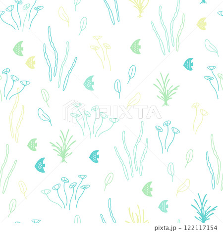 海草と海の生き物のパターン 122117154