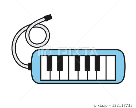 かわいい鍵盤ハーモニカのイラスト 122117733