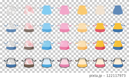 Cute drawstring bag illustration material set 122117973
