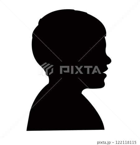 a boy head silhouette vector 122118115