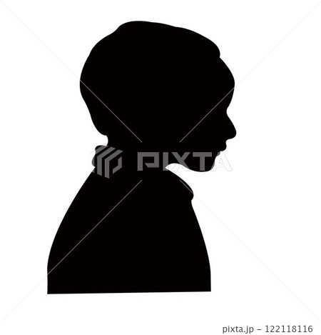 a boy head silhouette vector 122118116