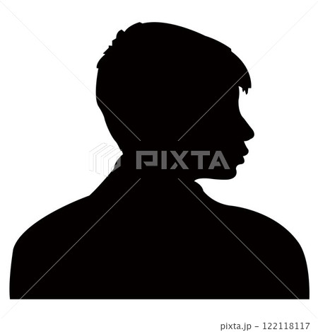 a boy head silhouette vector 122118117
