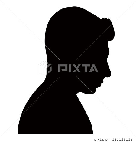 a boy head silhouette vector 122118118