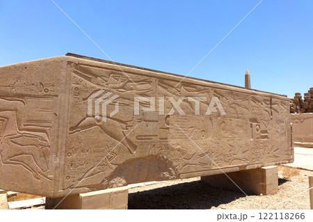 Exploring Hieroglyphs and Bas Relief at Karnak Temple Complex in Ancient Egypt Obelisks 122118266